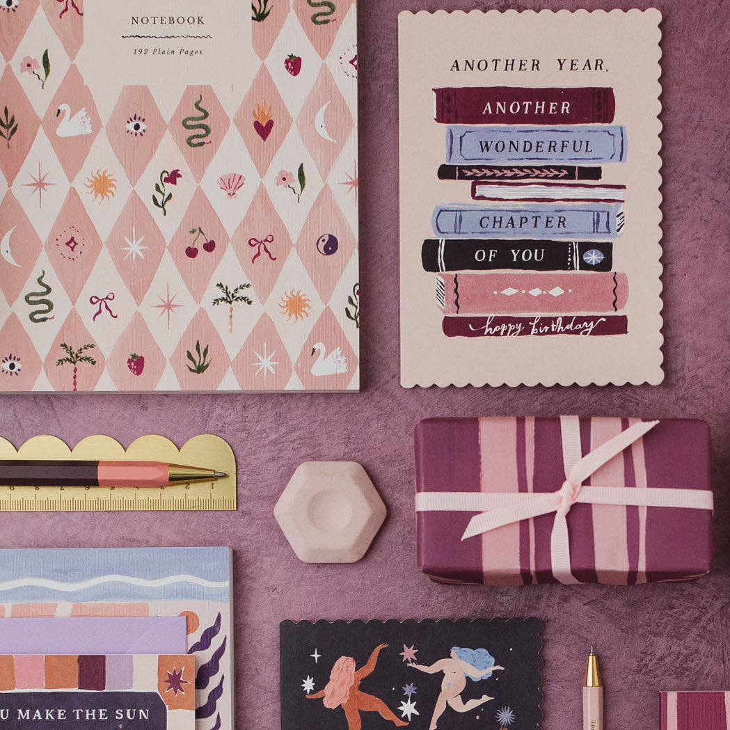 ANOTHER YEAR ANOTHER CHAPTER BOOK BIRTHDAY CARD