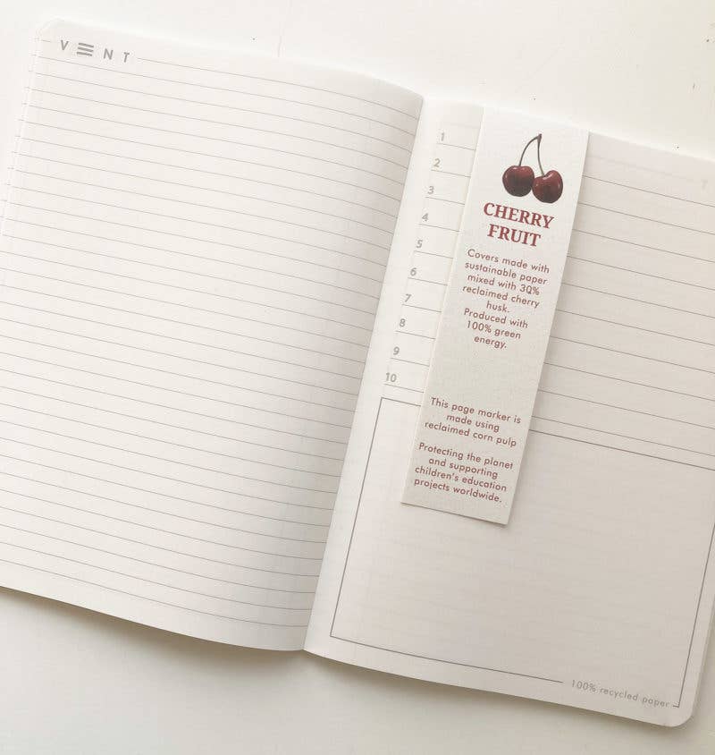 SUCSEED JOURNAL, RECLAIMED CHERRY HUSK