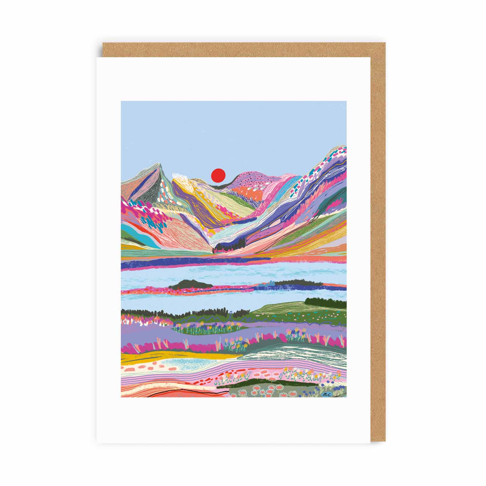 MOUNTAIN SUNSET CARD