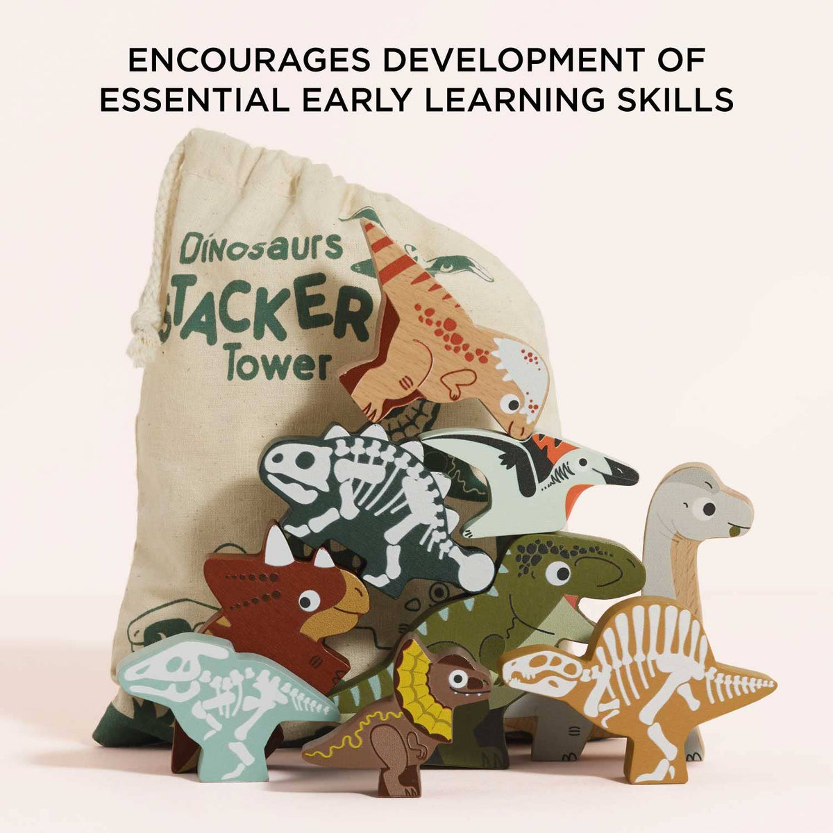 Jurassic Stacking Dinosaurs & Bag