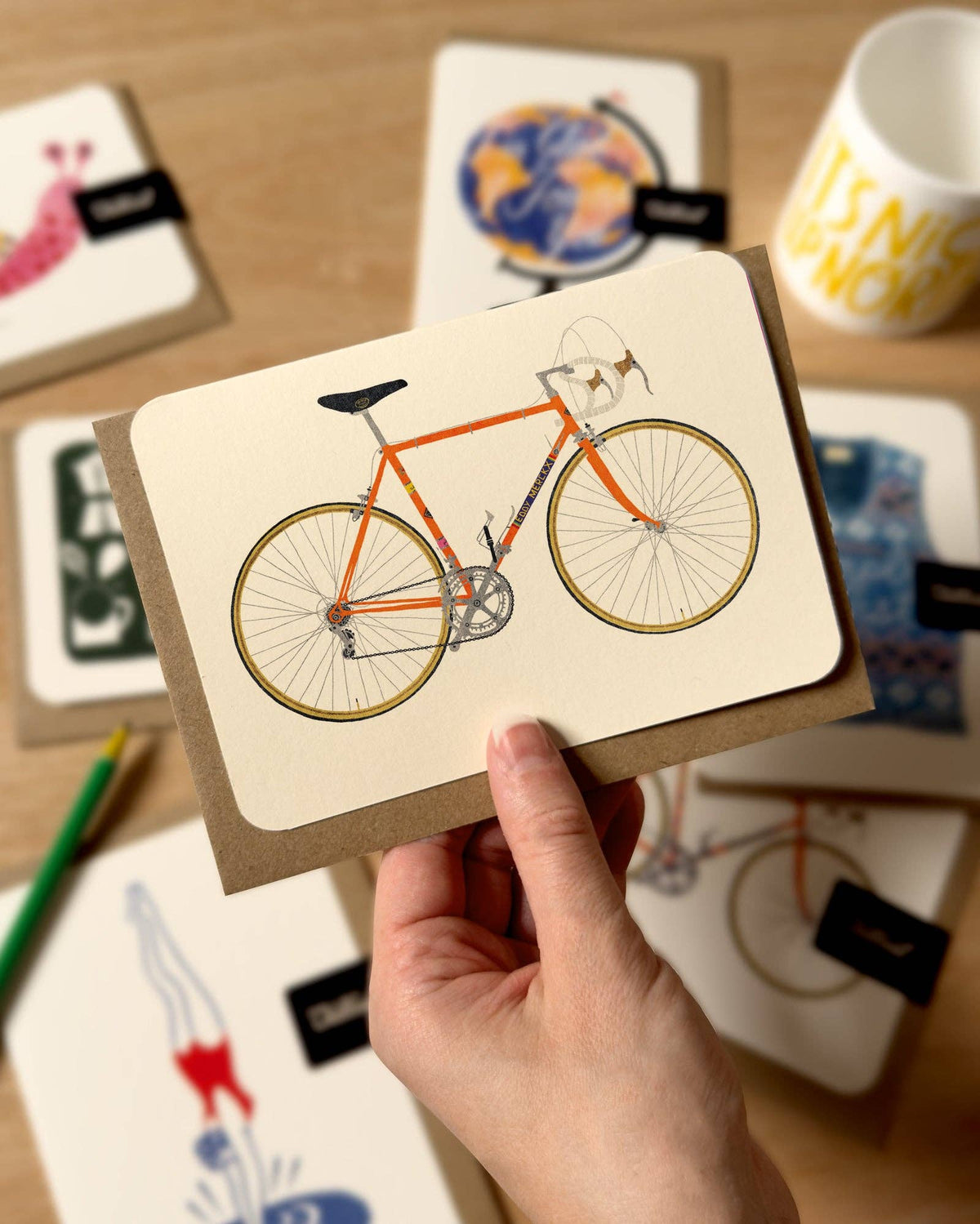 Retro Bicycle Greetings Card
