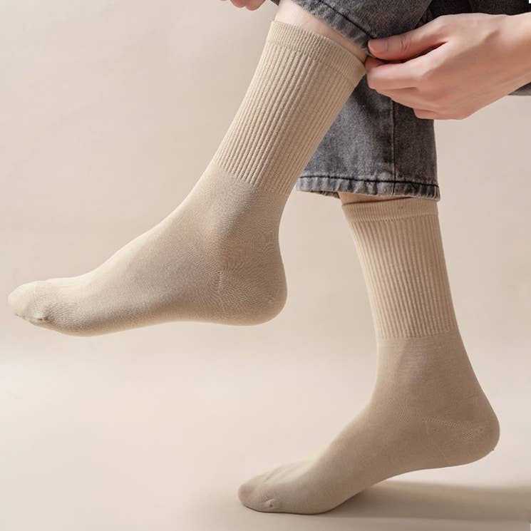 COTTON CREW SOCKS, GREEN