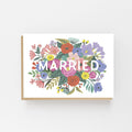 MARRIED FLORAL WEDDING CARD