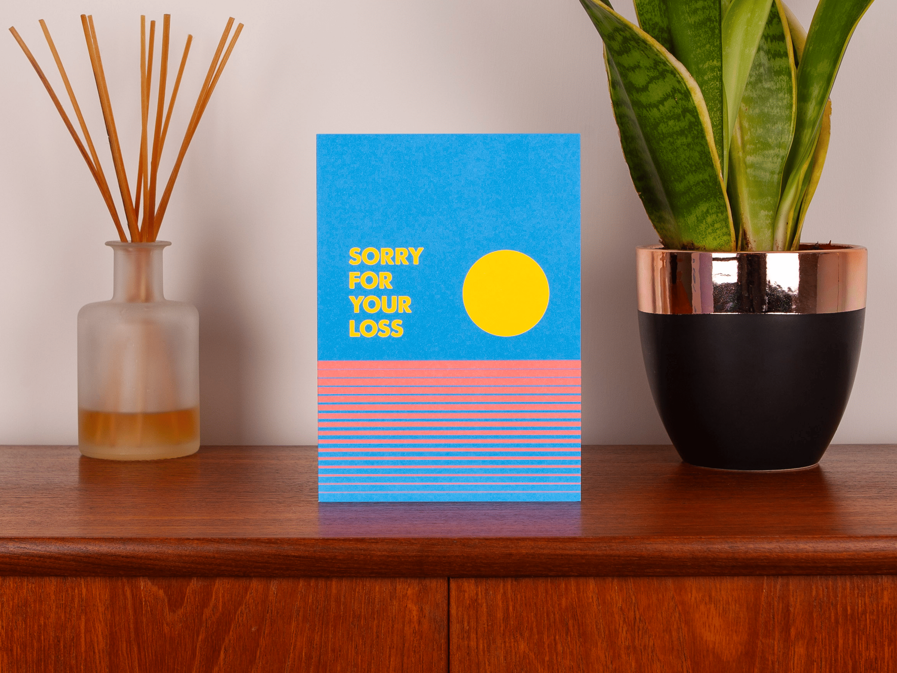 Sorry For Your Loss | Bright Sunset Modern Sympathy Card