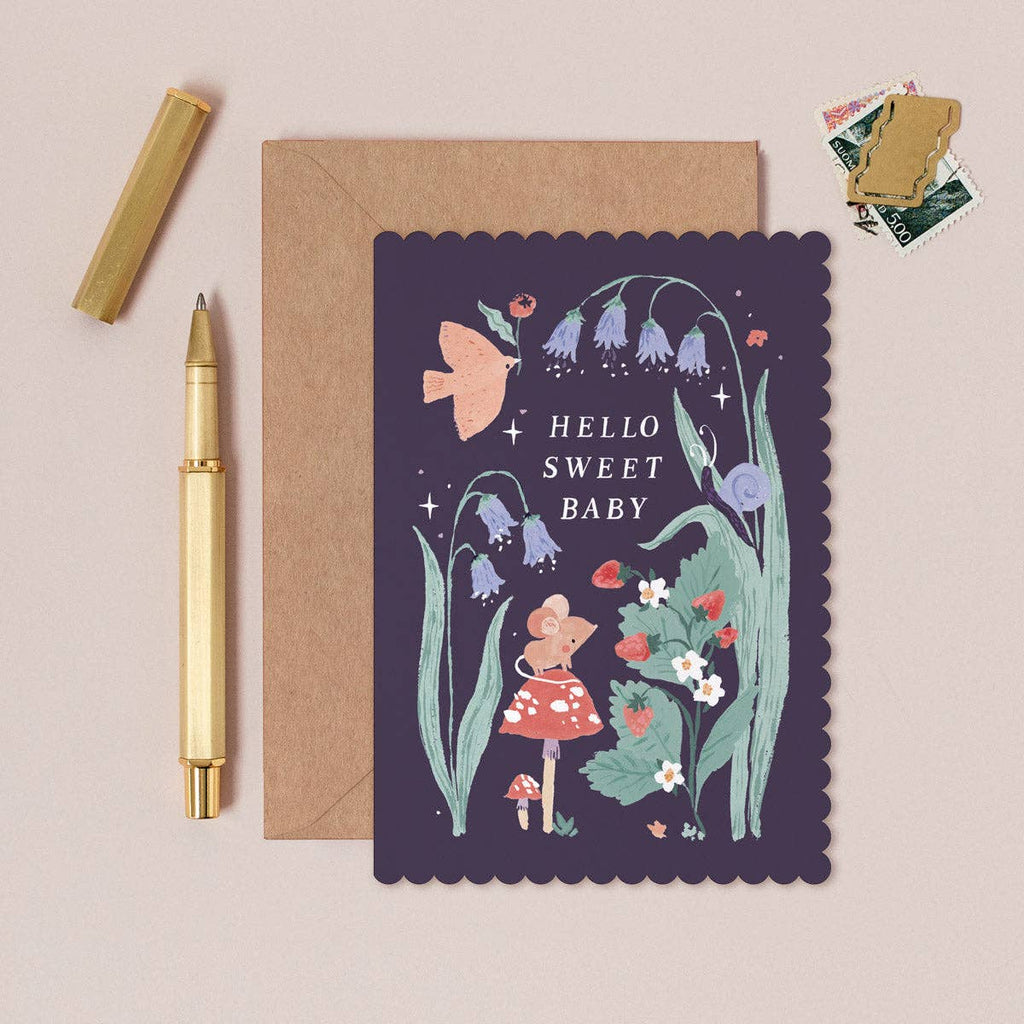 WOODLAND NEW BABY CARD