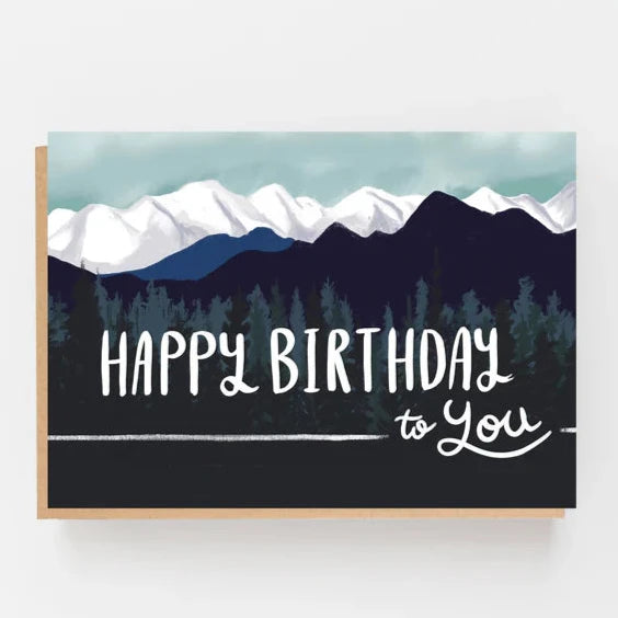 HAPPY BIRTHDAY MOUNTAINS CARD