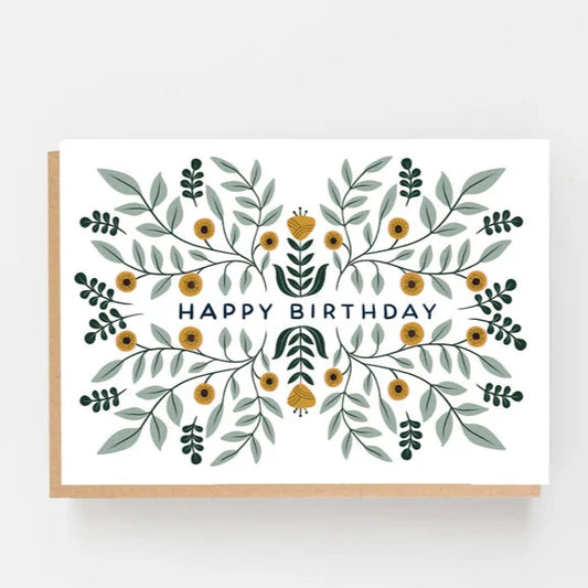 HAPPY BIRTHDAY FLORAL CARD