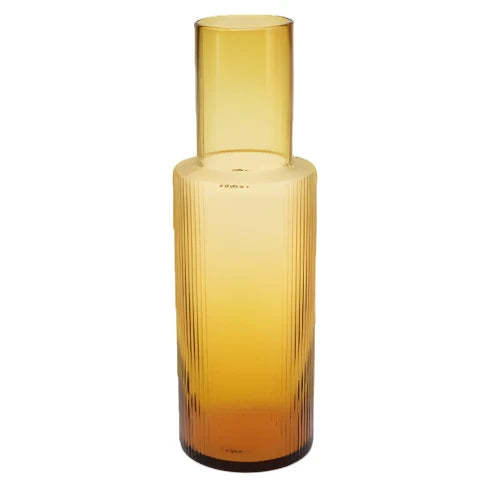RIBBED GLASS CARAFE