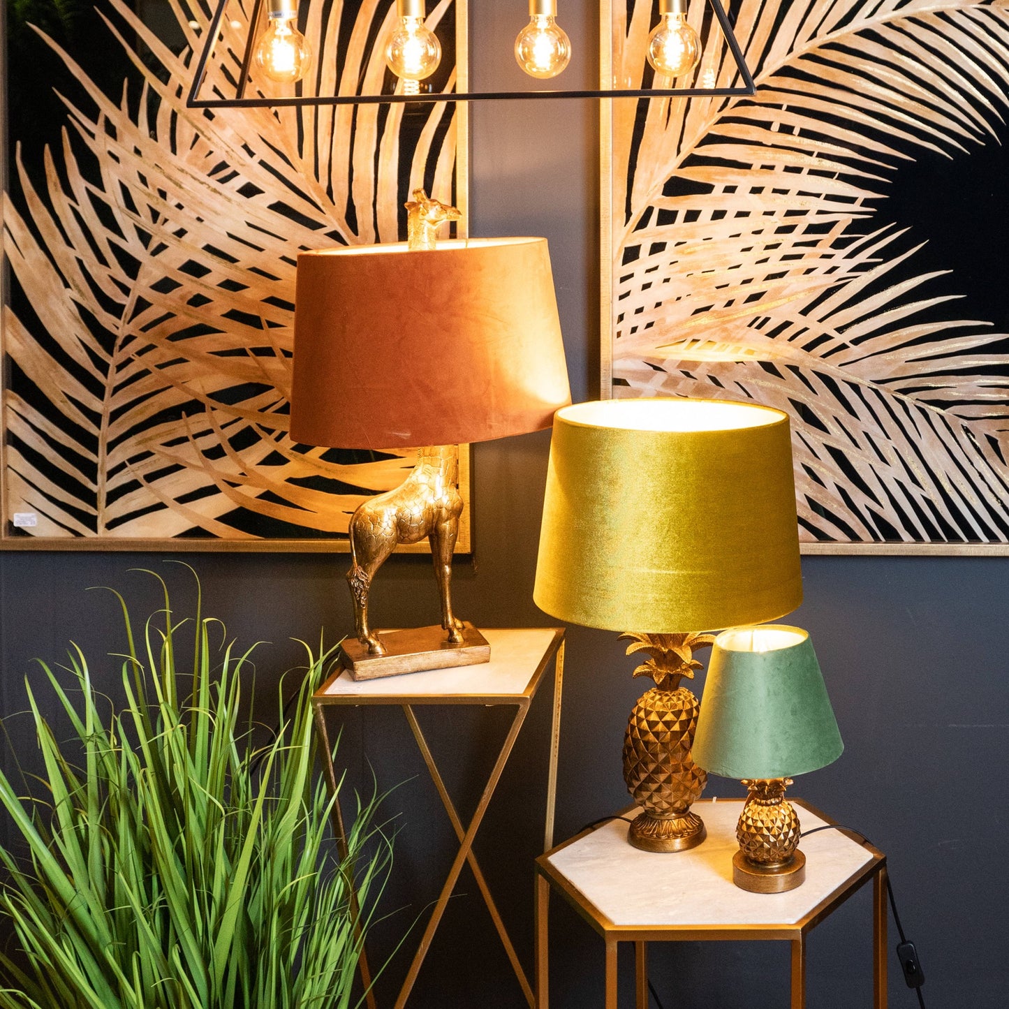 Antique Gold, Giraffe Lamp