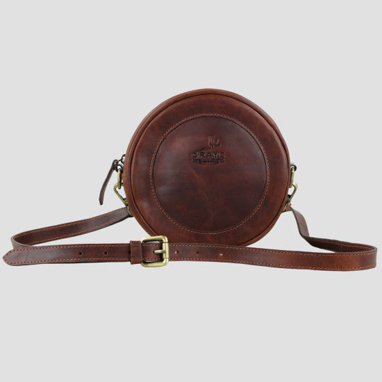 Round Leather Handbag, Snaffle