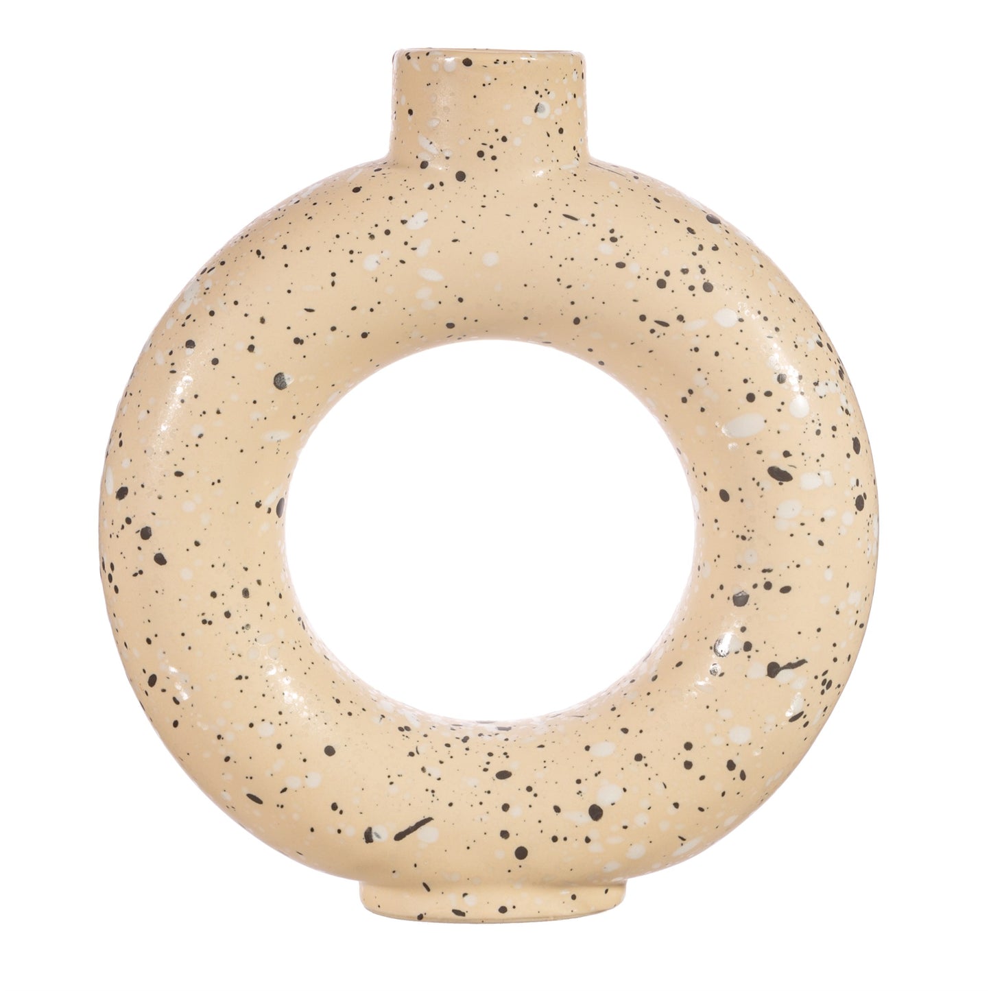 Sand Terrazzo Speckled Circle Vase, Large
