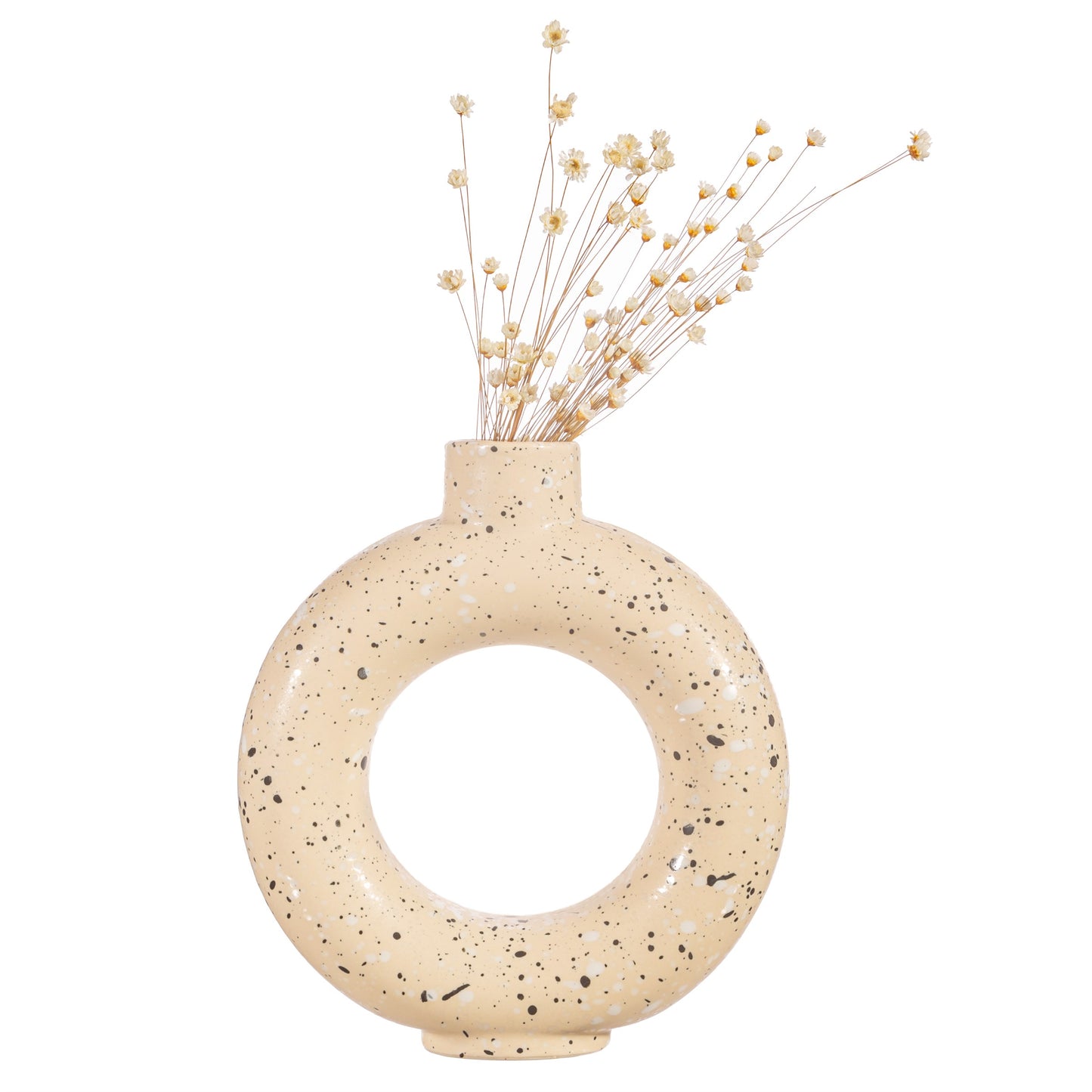 Sand Terrazzo Speckled Circle Vase, Large