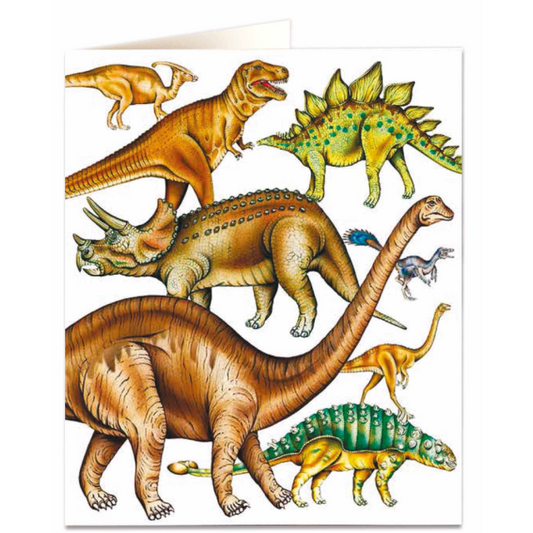 'Dinosaurs' Letterpress Card