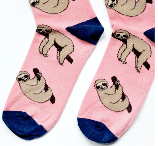 Save the Sloths Bamboo Socks, Adult size UK 4-7