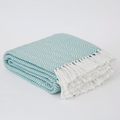 Herringbone Teal Blanket