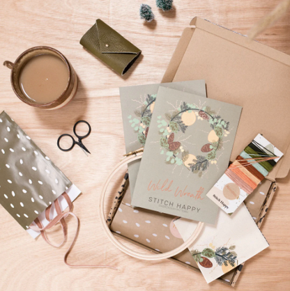 WILD WREATH EMBROIDERY KIT