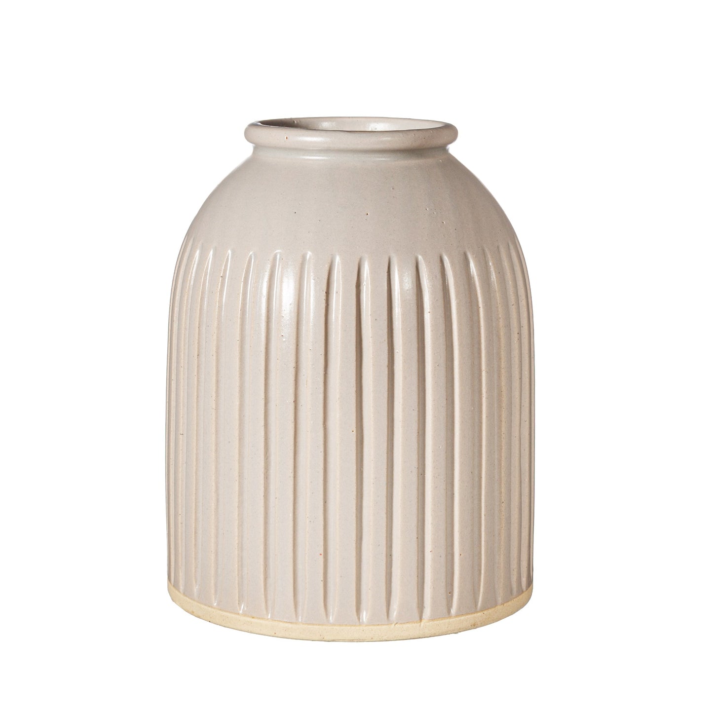 Grooved Vase Grey, Large