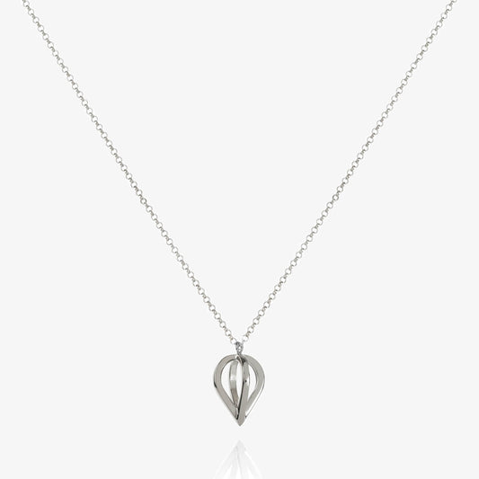 Double Point Pendant, Silver