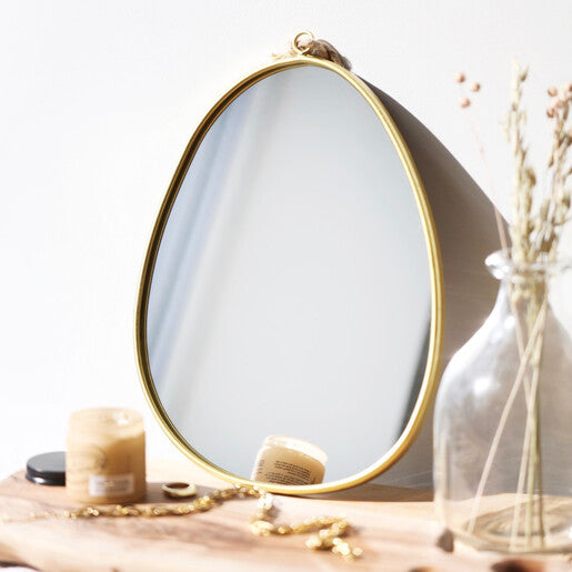 Gold Pebble Mirror
