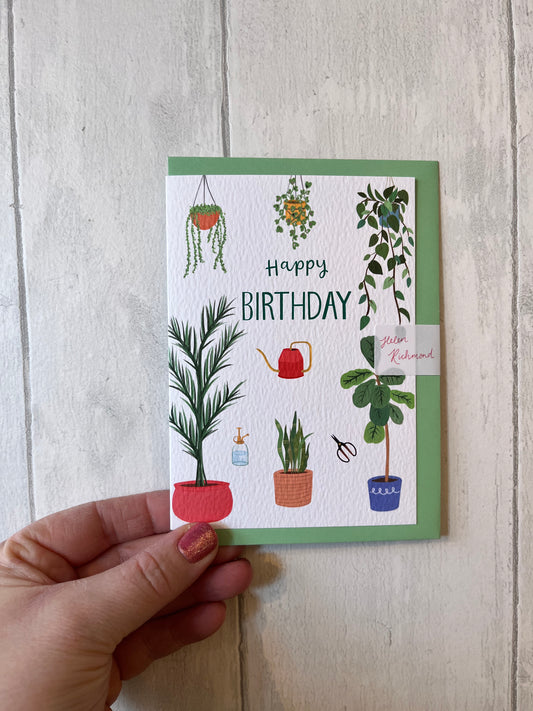‘Happy Birthday' House Plants Card