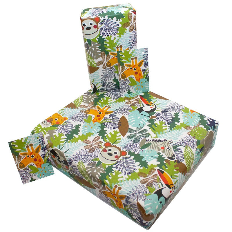 Wrapping Paper Sheet, Jungle Animals