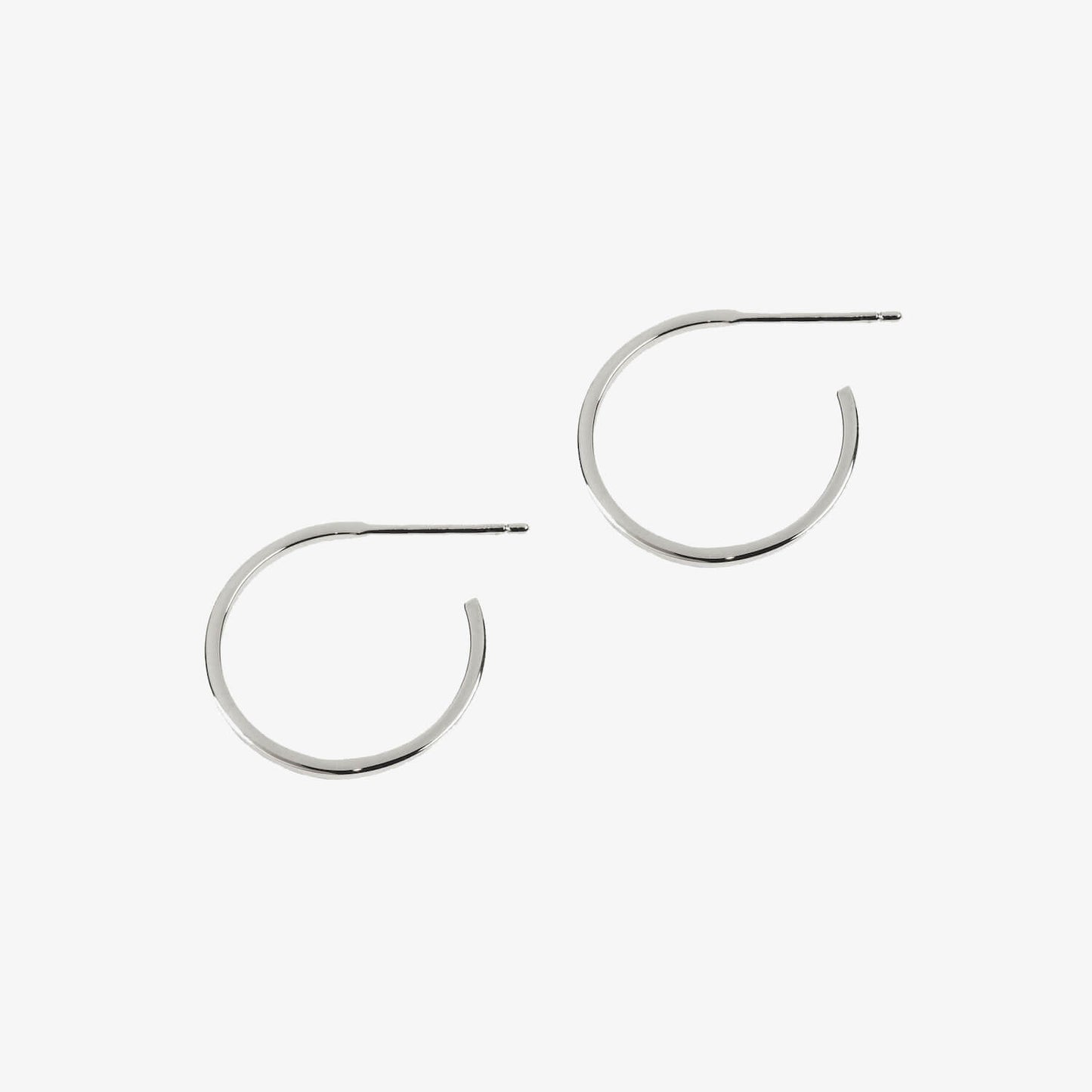 Thin Wire Hoops, Silver
