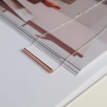 TUBE NECKLACE, ROSE GOLD