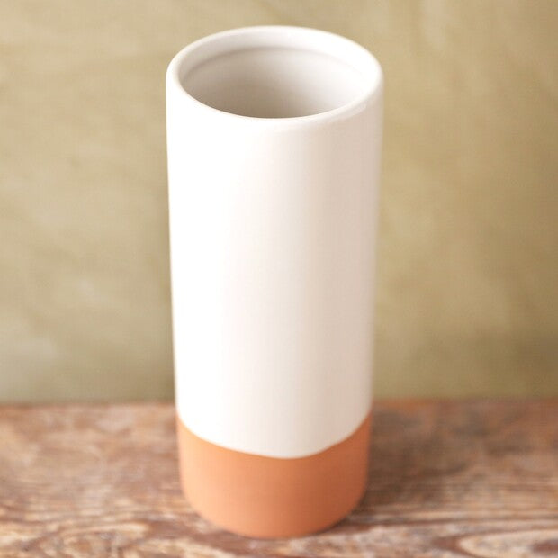 White Glaze Dipped Vase